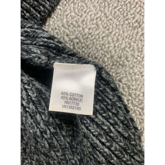 Converse Knit Sweater Women Small Gray Quarter Half Zip Long Sleeve One Star Rib - Picture 4 of 9